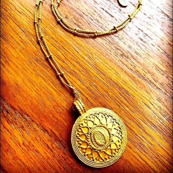 Satya Jewelry Jewelry - Satya “In The Now” Gold Hamsa Mandala Medallion ⭐️